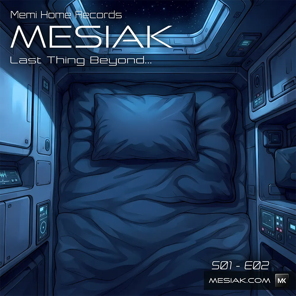 Copertina del nuovo Episodio S01E02 "I cassetti della memoria" di Mesiak Hiro - Saga: Mesiak Last Thing Beyond - Anno 2026 per l'etichetta Memi Home Records
